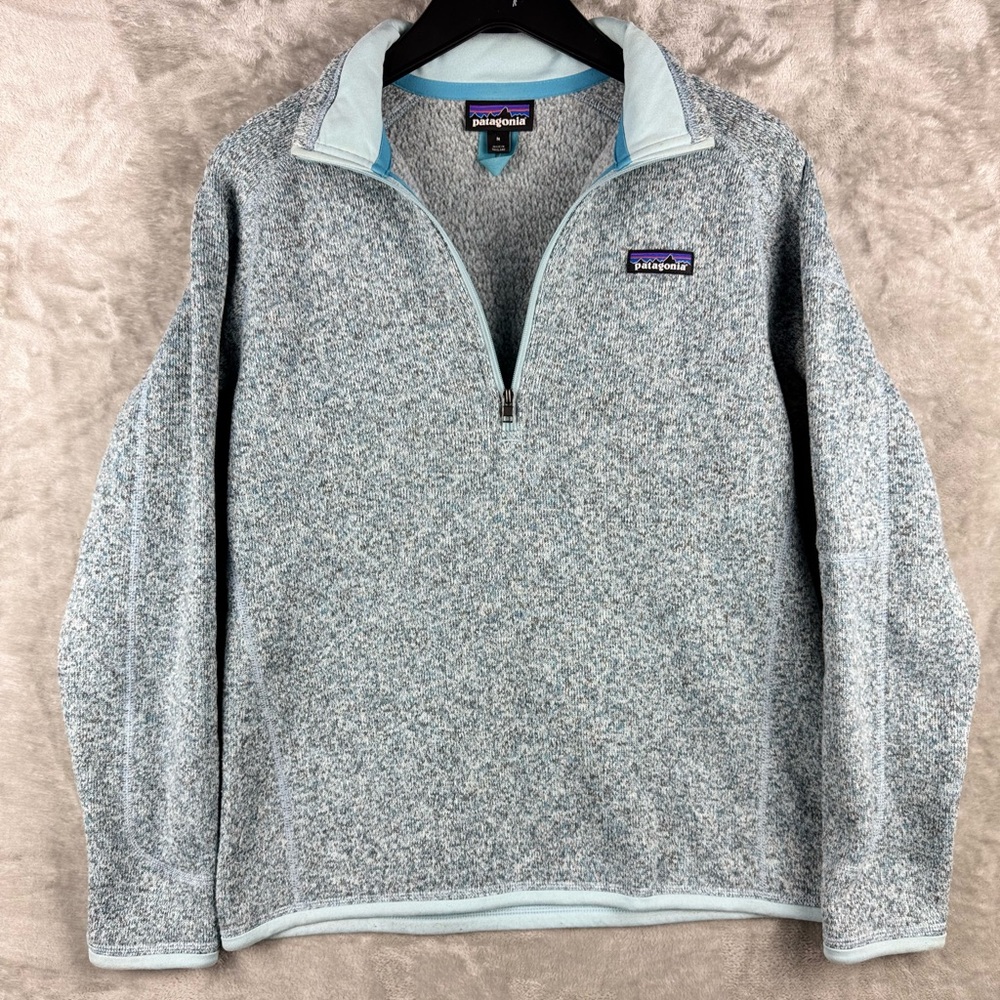 Patagonia Better Sweater 1/4-Zip Fleece Blue Style Womens Size Medium‎ Hiking